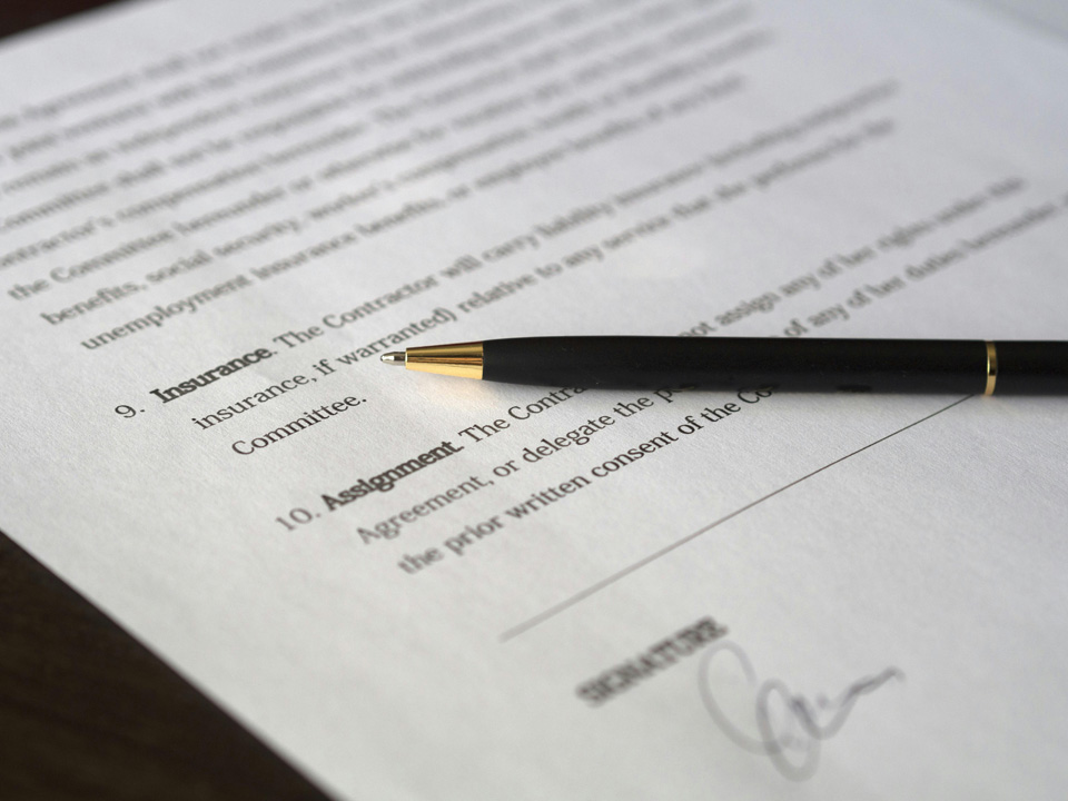 An image of a contract.